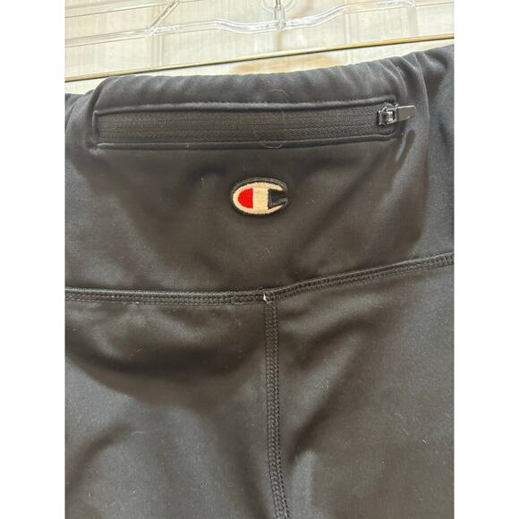 Champion Women L Black Ankle Length Rear back Zipper Pocket Athletic Gym - Picture 6 of 8